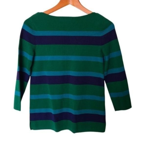 Banana Republic Blue Green Striped Sweater size S Small - Picture 7 of 7